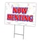 Signmission Now Renting Yard Sign & Stake outdoor plastic coroplast window, C-1824 Now Renting C-1824 Now Renting - alternate 1